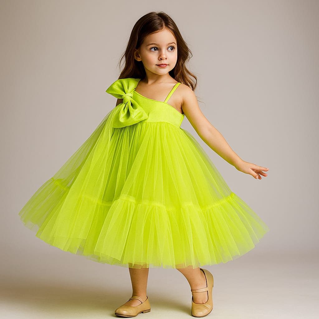 Pre Order: Bow Adorned One Shoulder Gown