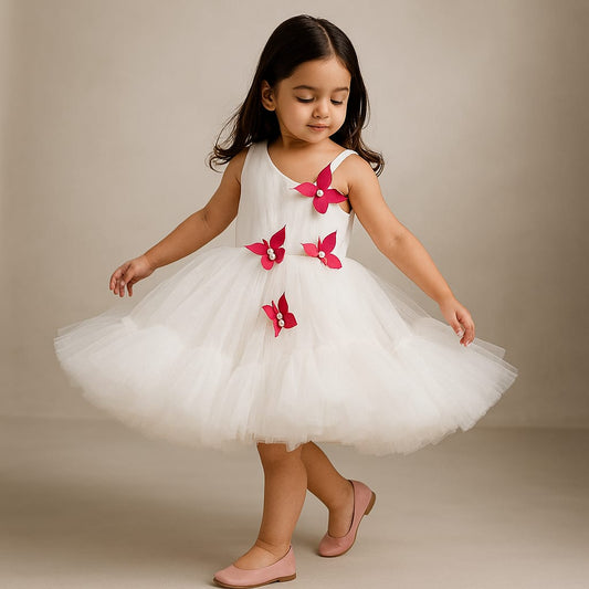 Pre Order: Gorgeous One Shoulder Ruffled Hem Butterfly Dress