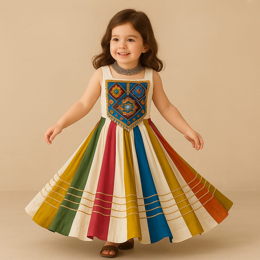 Pre Order: Multicolored Embroidered Gown