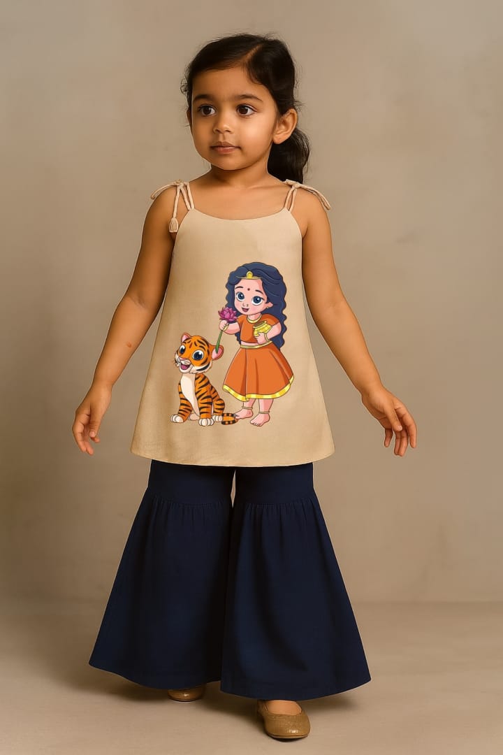 Pre Order: Mata Kushmanda Top With Palazzo