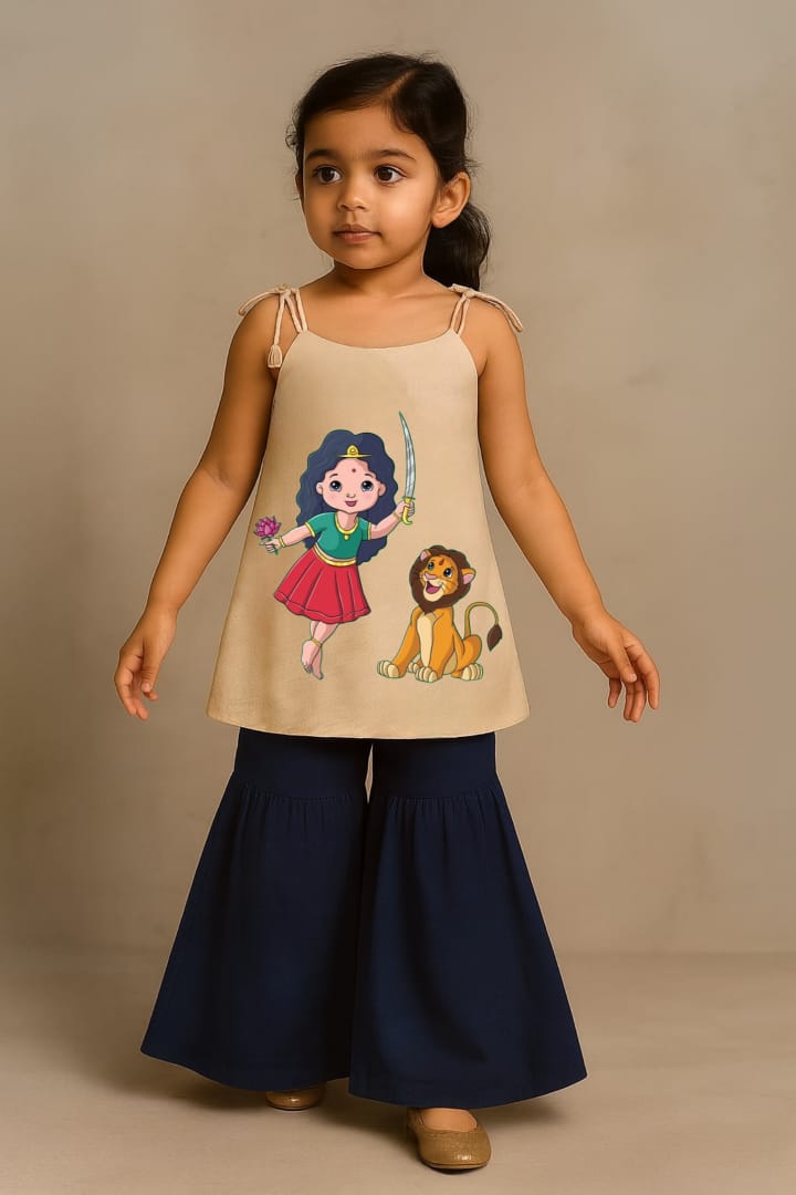 Pre Order: Mata Katyayani Top With Palazzo