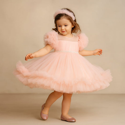 Pre Order: Mark Peach Net Dress