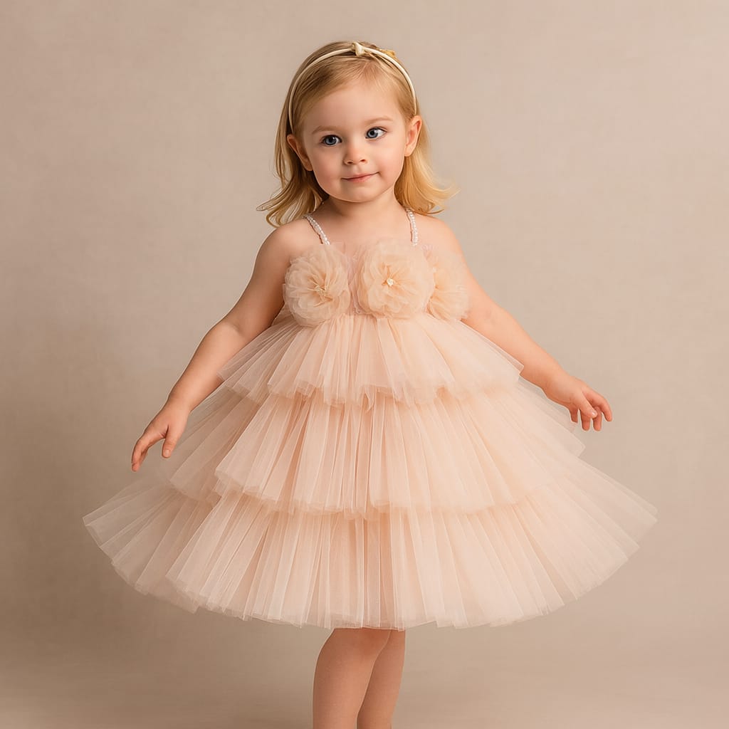 Pre Order: Noah Peach Net Dress