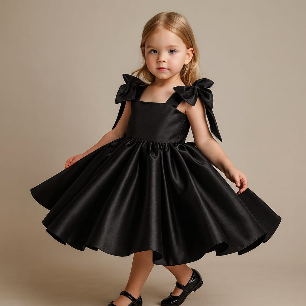 Pre Order: Arly Black Satin Dress