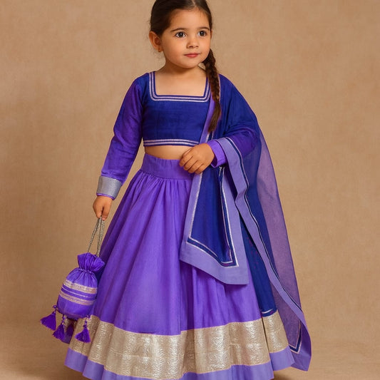 Pre Order: Shades of Purple Lehenga Set
