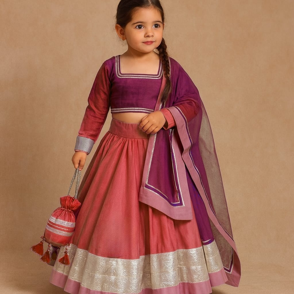 Pre Order: Shades of Red Lehenga Set