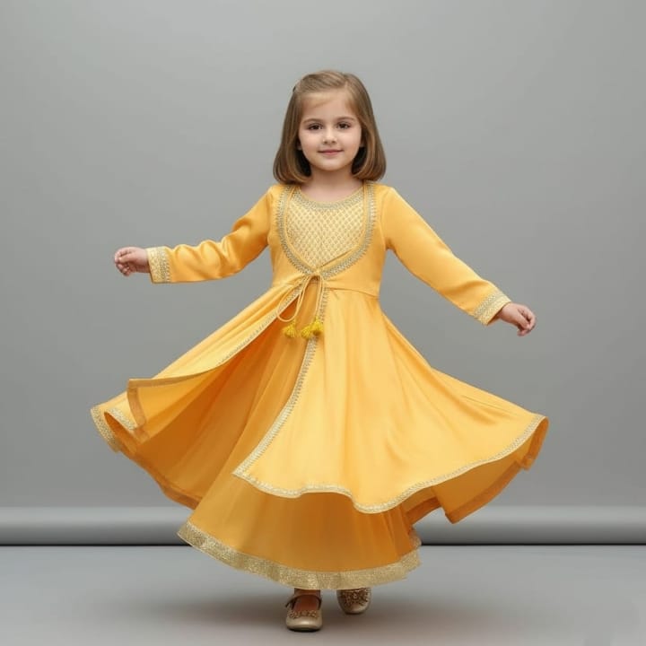 Pre Order: Orange Jacket Style Kurti