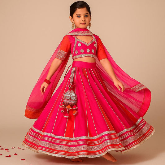 Pre Order: Shades of Pink Lehenga Set