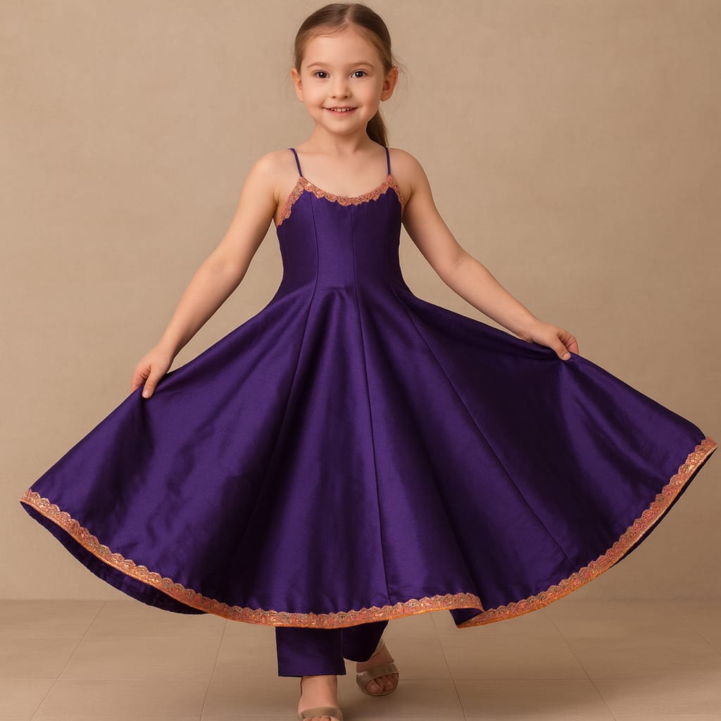 Pre Order: Purple Anarkali with Dupatta