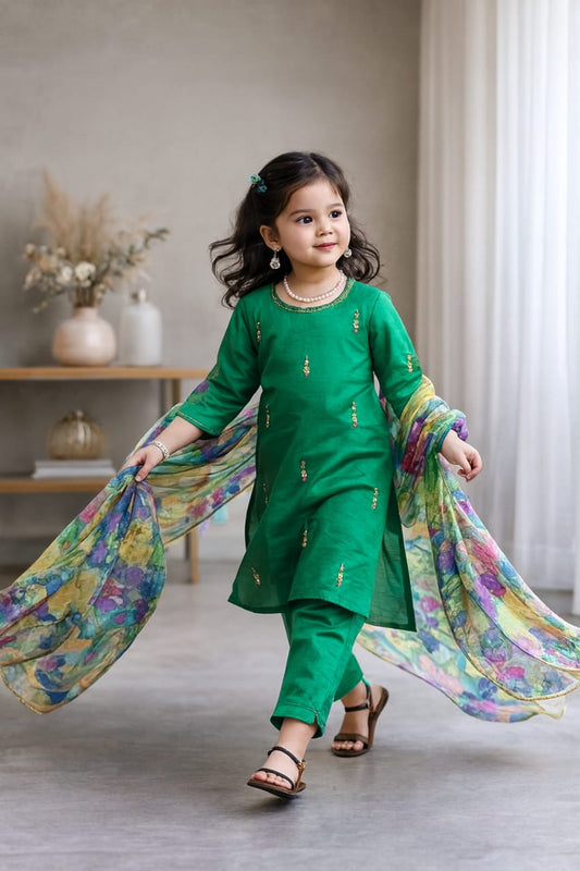 Pre Order:Forest Fantasy Embroidered Suit Set