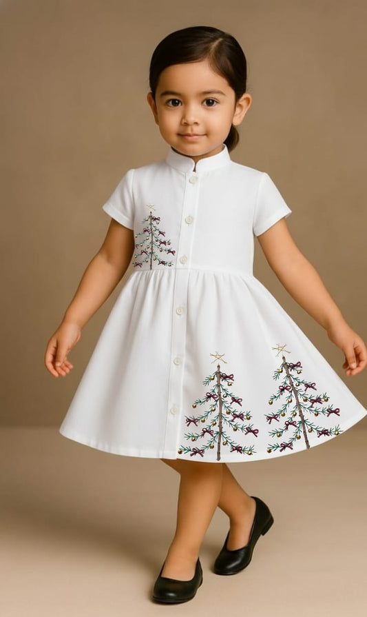 Pre Order: Merry Christmas Trees Dress