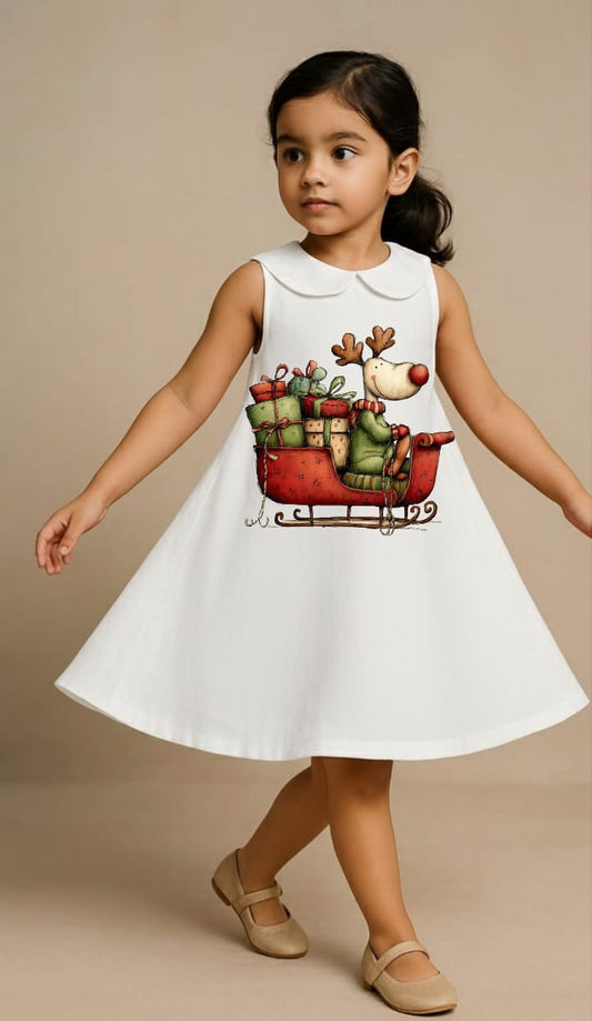 Pre Order: Christmas Gifts  White Dress