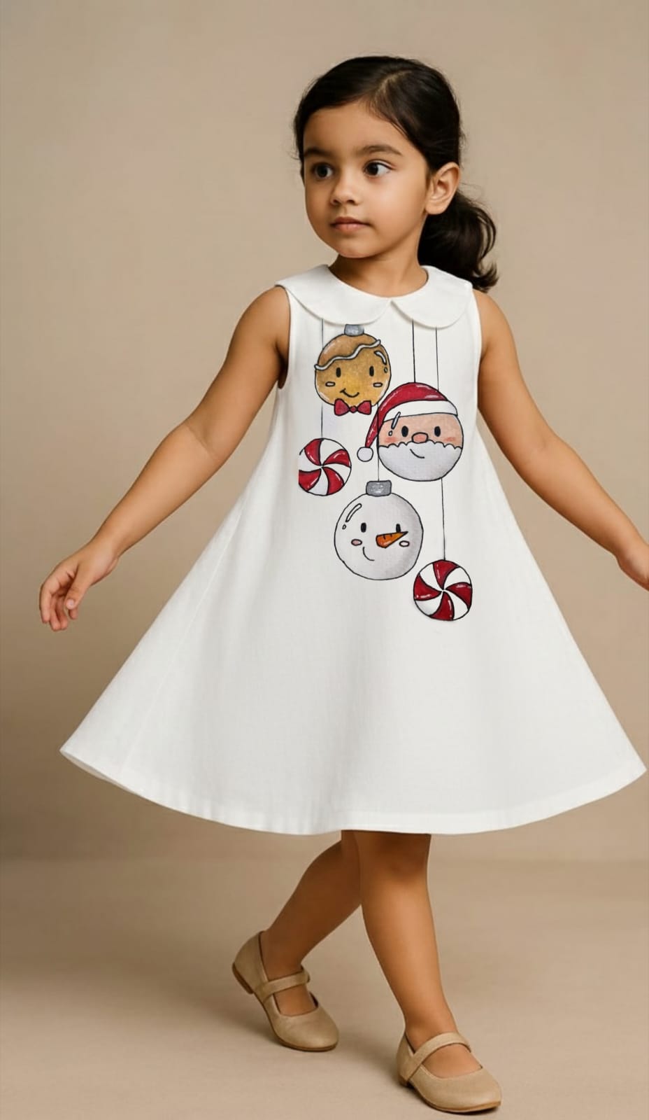 Pre Order: Christmas Hangings White Dress