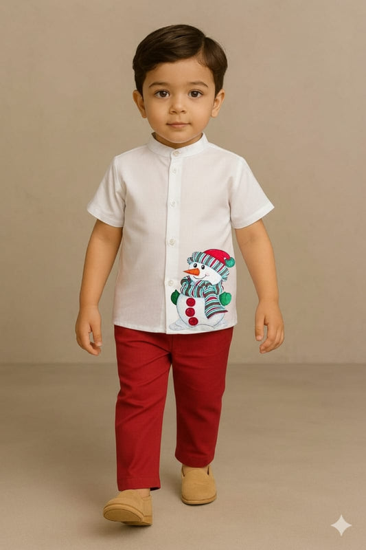 Pre Order:Snow Man With Muffler Coord Set