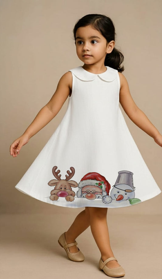 Pre Order: Reindeer Christmas Snowman Dress