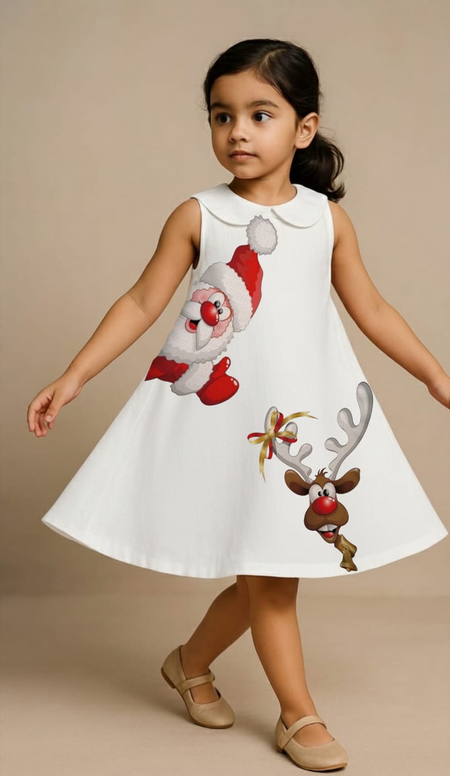 Pre Order: Reindeer White Dress