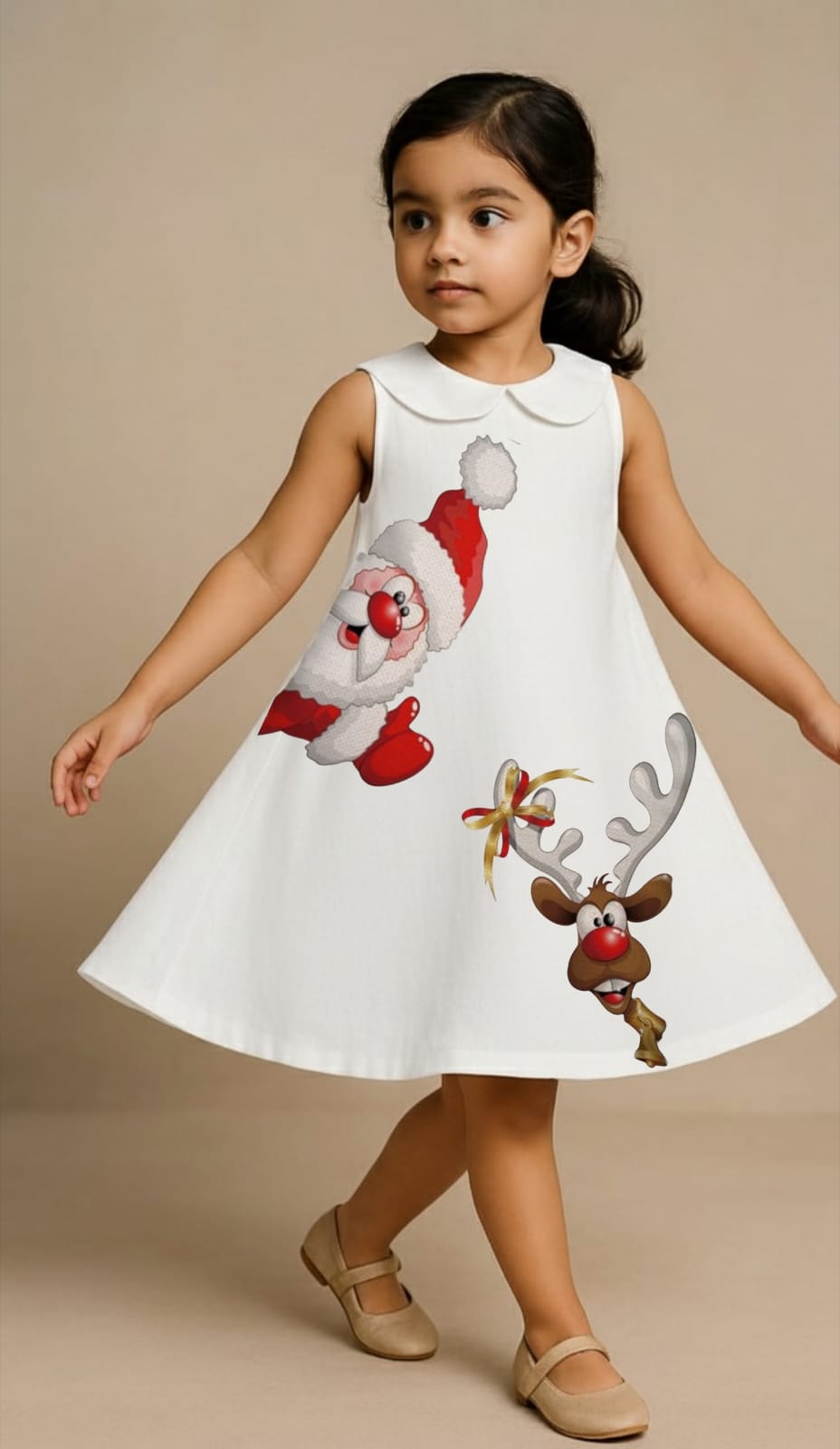 Pre Order: Reindeer And Santa  Dress