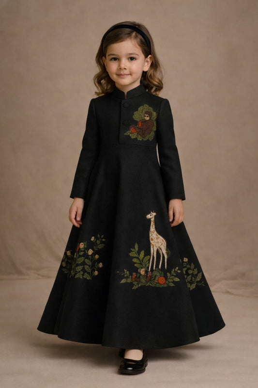 Pre Order: Black Woodland Princess Gown
