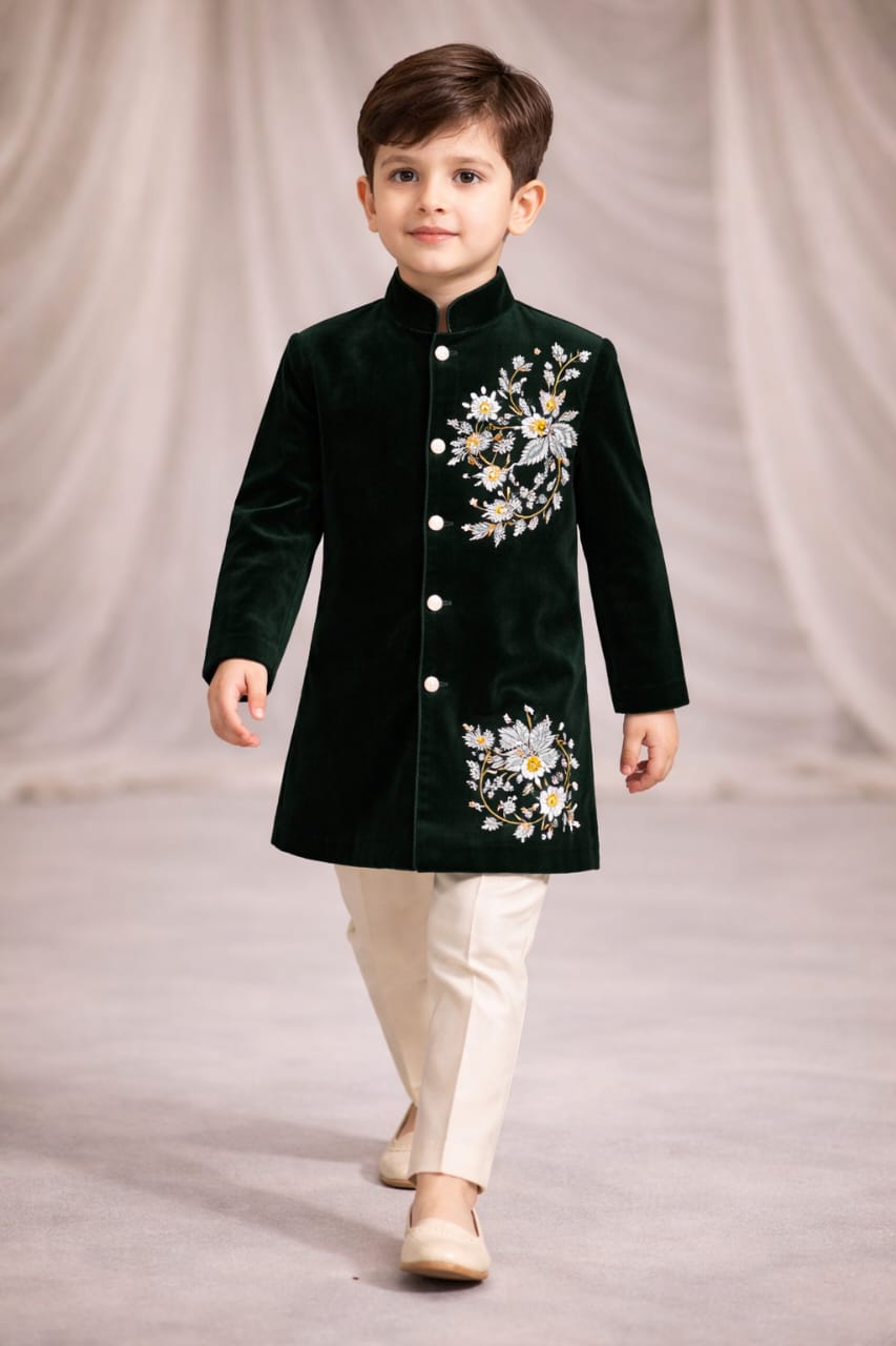 Pre Order: Zariya Floral Luxe Sherwani