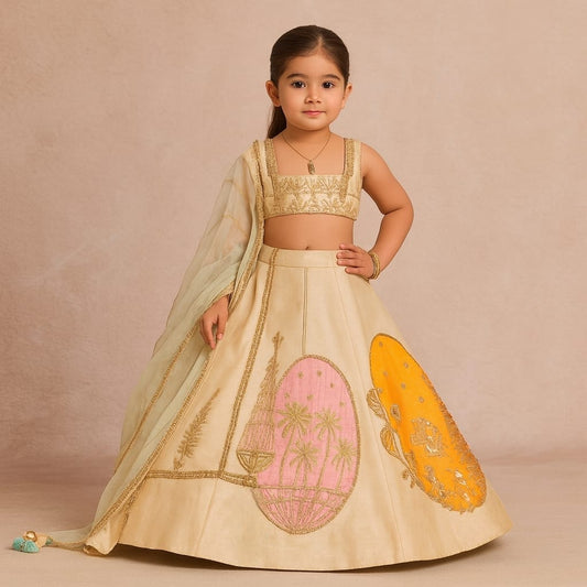 Pre Order: Pastel Royale Embroidered Lehenga Set