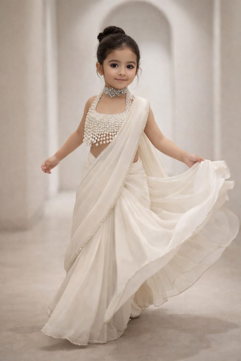 RTD Pre Order: Little Pearl Fairy Saree Set