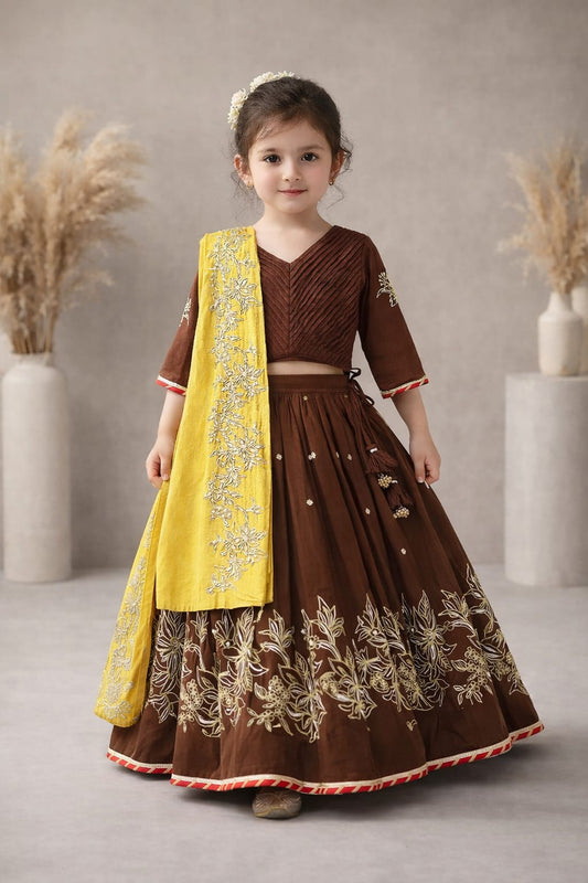 Pre Order: Noor Mocha Luxe Lehenga Set