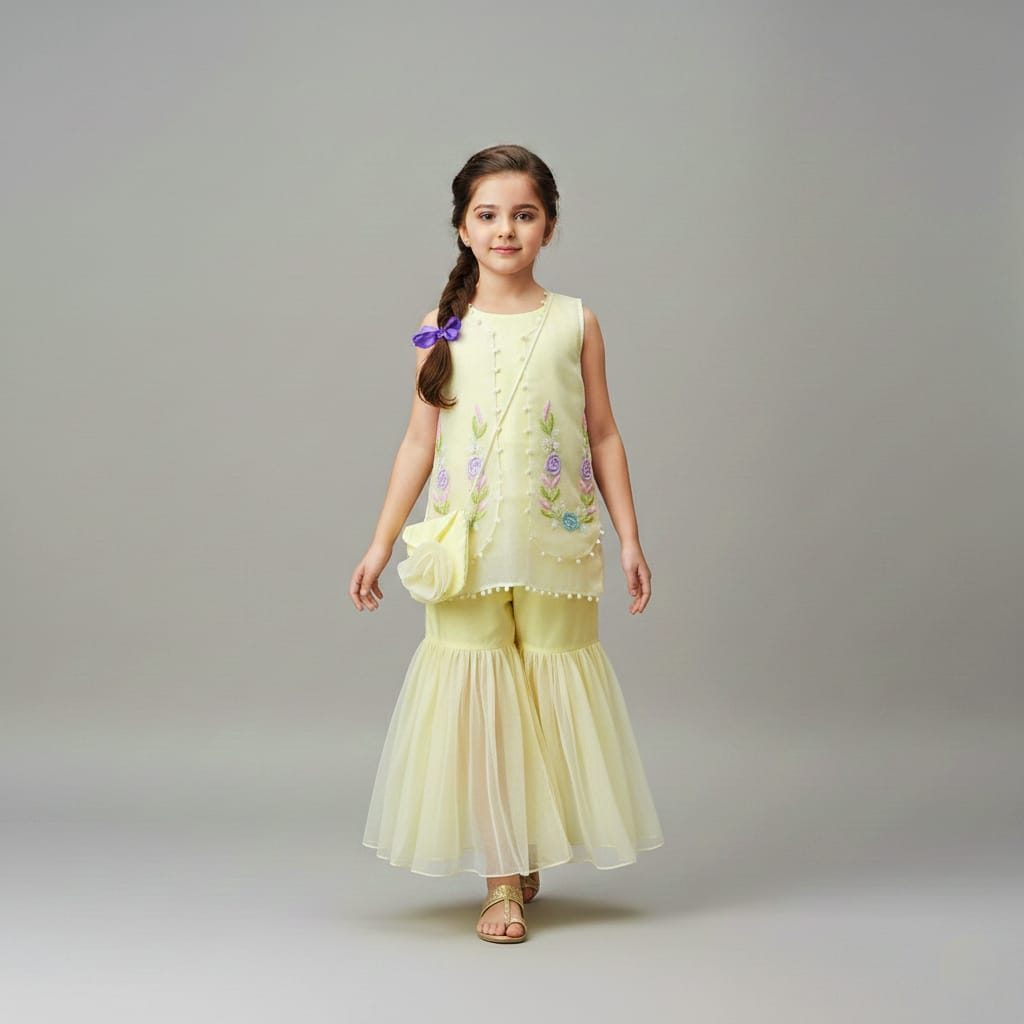 Pre Order: Buttercup Blossom Sharara Set