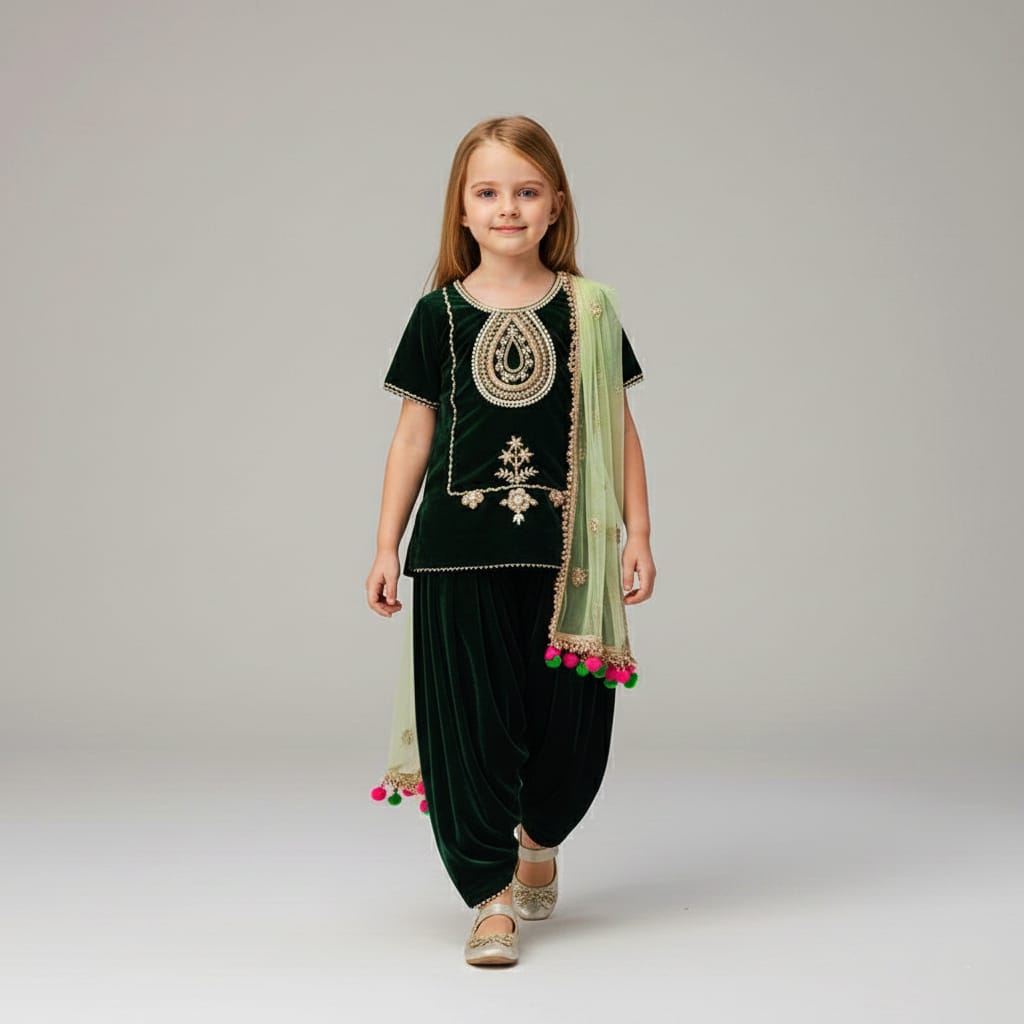 Pre Order: Emerald Royal Dhoti Set