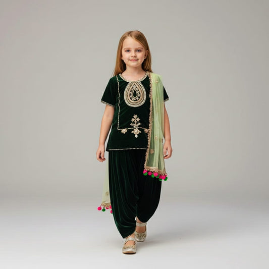 Pre Order: Emerald Royal Dhoti Set