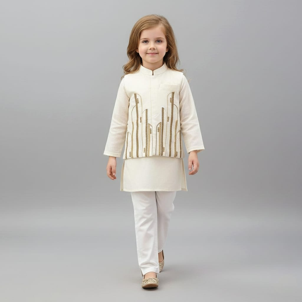 Pre Order: White Royale Kurta Set