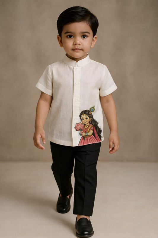 Pre Order: Divine Lotus Hand Painted Coord Set