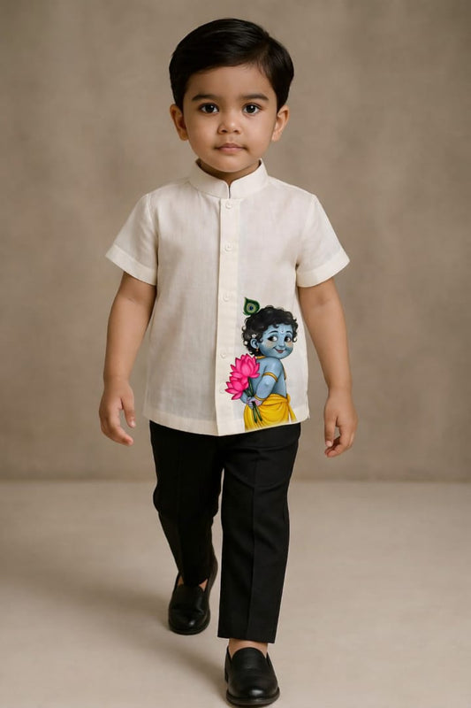 Pre Order: Lotus Kanha Hand Painted Coord Set