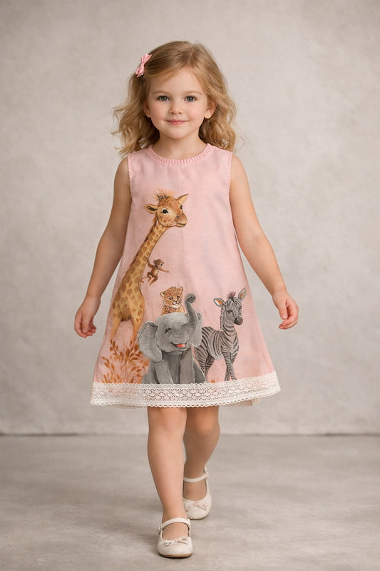 Pre Order: Blush Safari Friends Dress