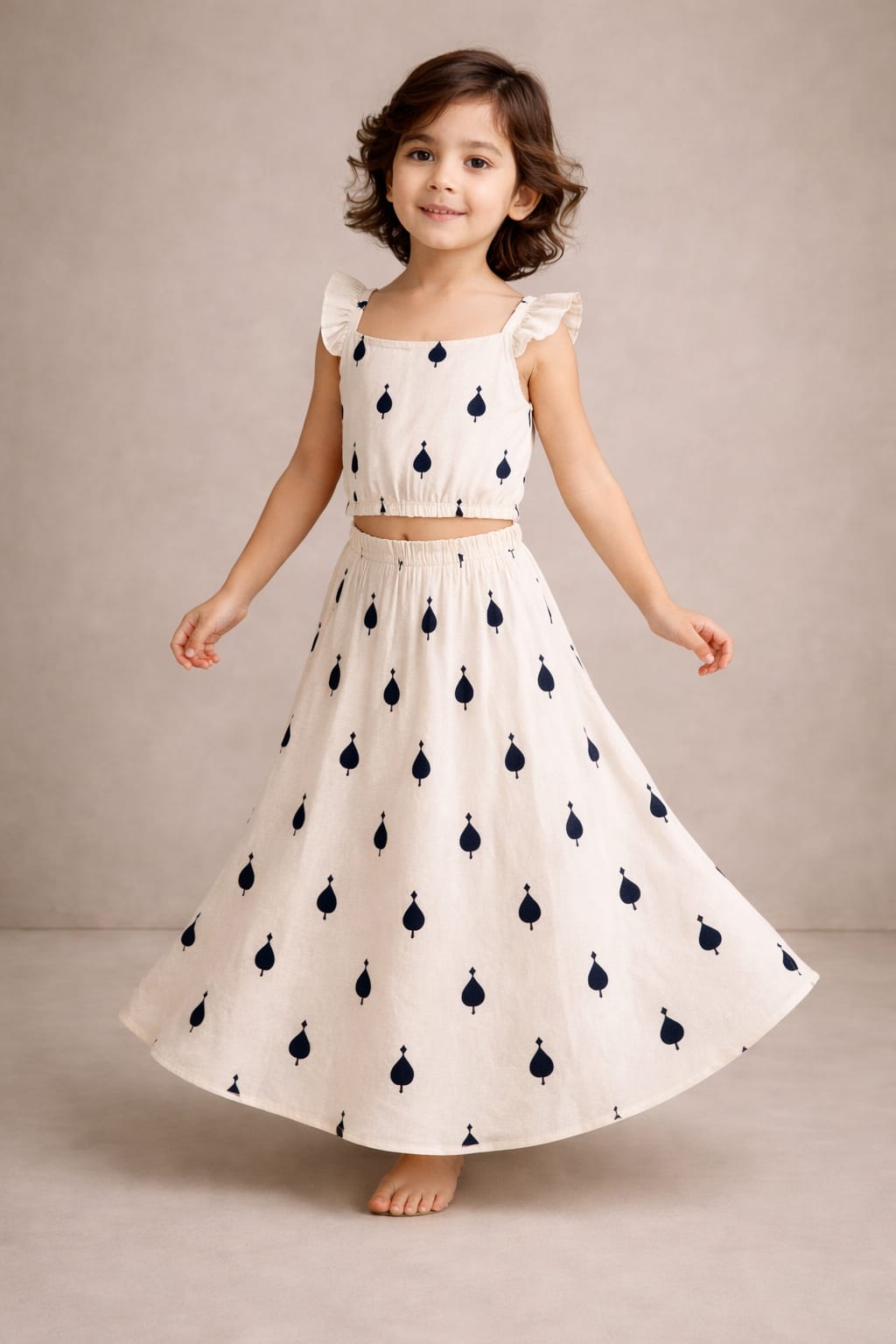 Pre Order: Indigo Drop Lehenga Set