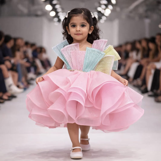 Pre Order: Pastel Rainbow Princess Dress