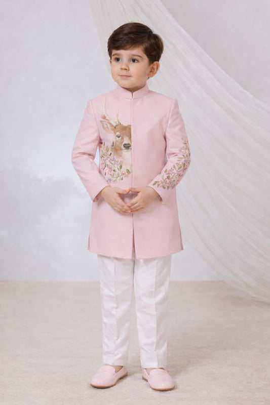 Pre Order:Blush Deer Prince Sherwani