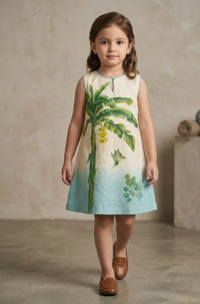 Pre Order: Tropical Palm Breeze Dress