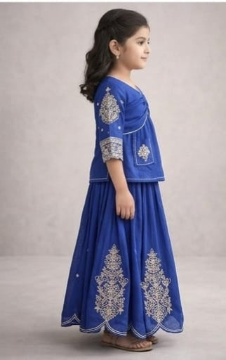 Pre Order:Indigo Rajkumari Lehenga Set