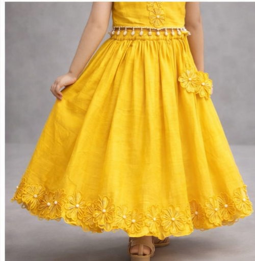 Pre Order: Sunheri Phool Lehenga
