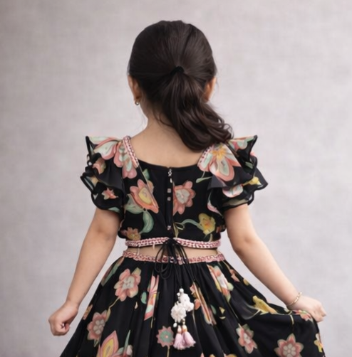 Pre Order: Raat Rani Phool Lehenga Set