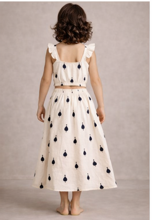 Pre Order: Indigo Drop Lehenga Set