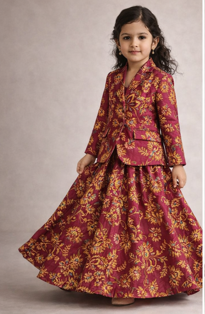 Pre Order: Rani Rajwada Lehenga Set