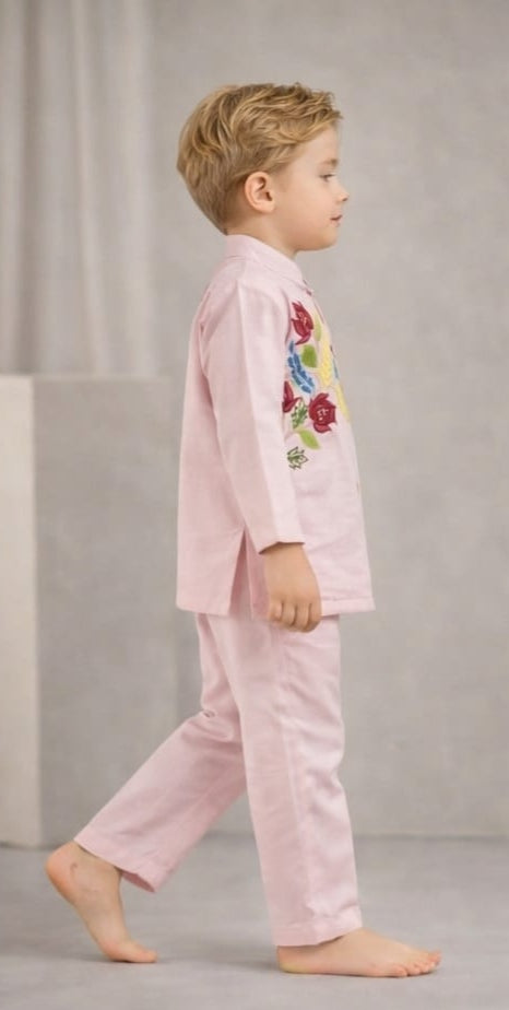 Pre Order: Rose Bloom Kurta Set