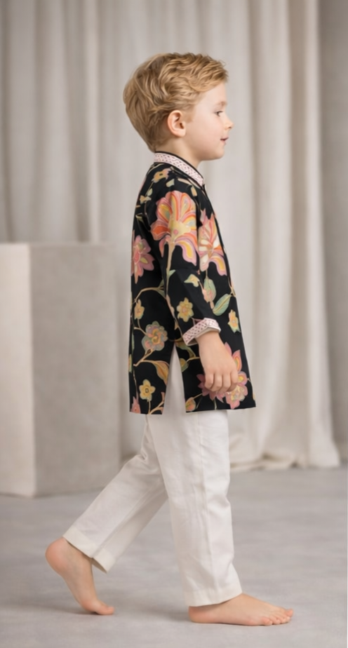 Pre Order: Phoolwari kurta And pyjama