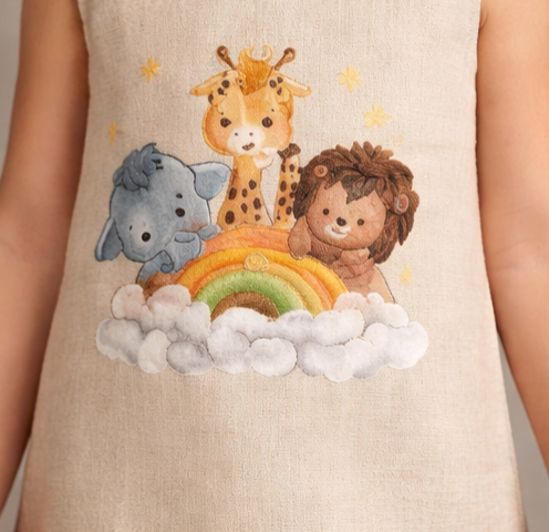 Pre Order: Safari Rainbow Friends Dress