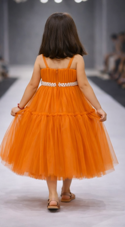 Pre Order: Orange Blossom Party Dress