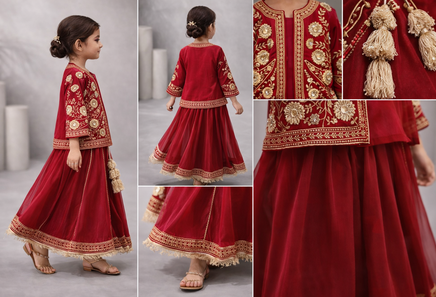 Pre Order: Gulab Rajsi Lehenga Set