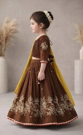 Pre Order: Noor Mocha Luxe Lehenga Set