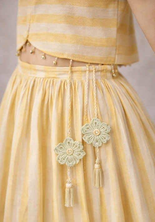 Pre Order: Sunlit Ivory Lehenga Set