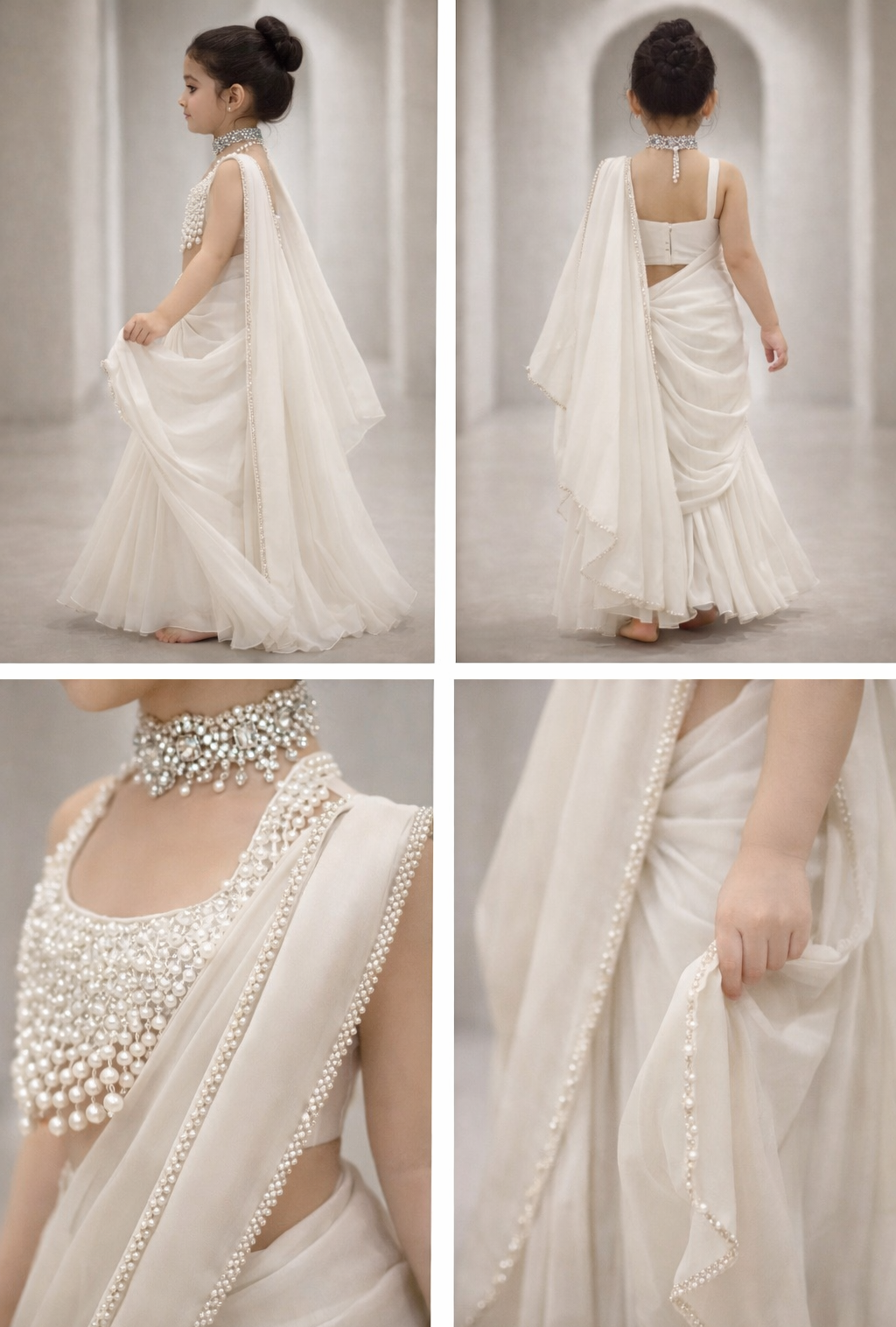 RTD Pre Order: Little Pearl Fairy Saree Set